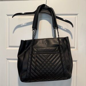 Simply Vera Vera Wang Black Quilted Tote